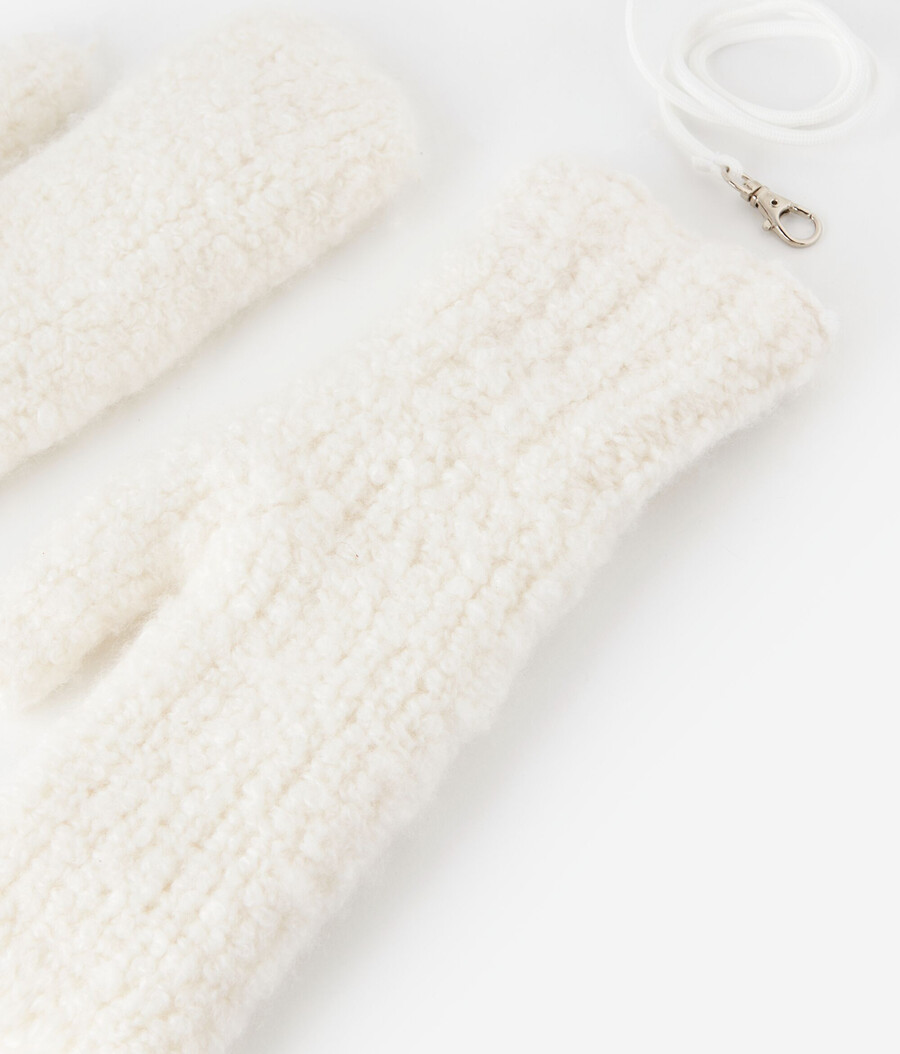 guanti in morbidissimo cashmere e bouclé