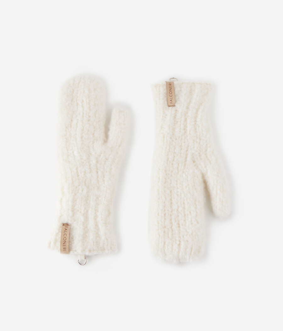 guanti in morbidissimo cashmere e bouclé