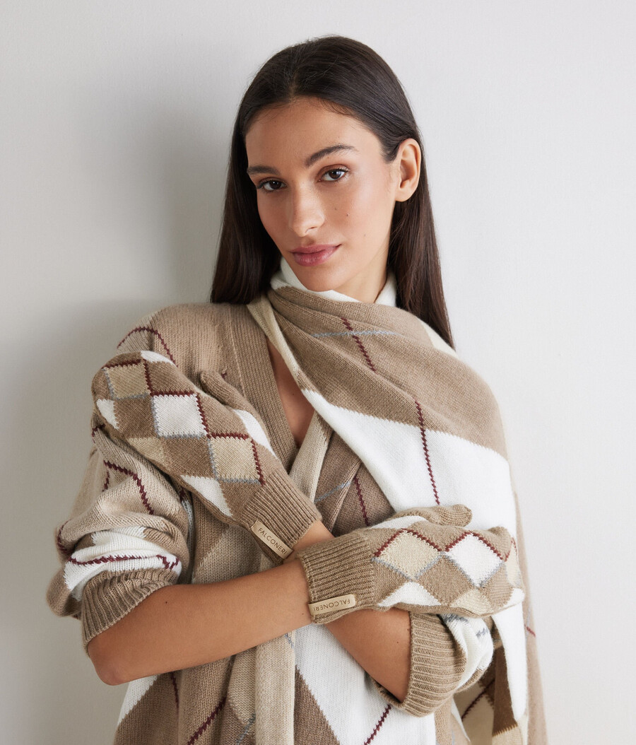 guanti in cashmere ultramorbido con diamanti