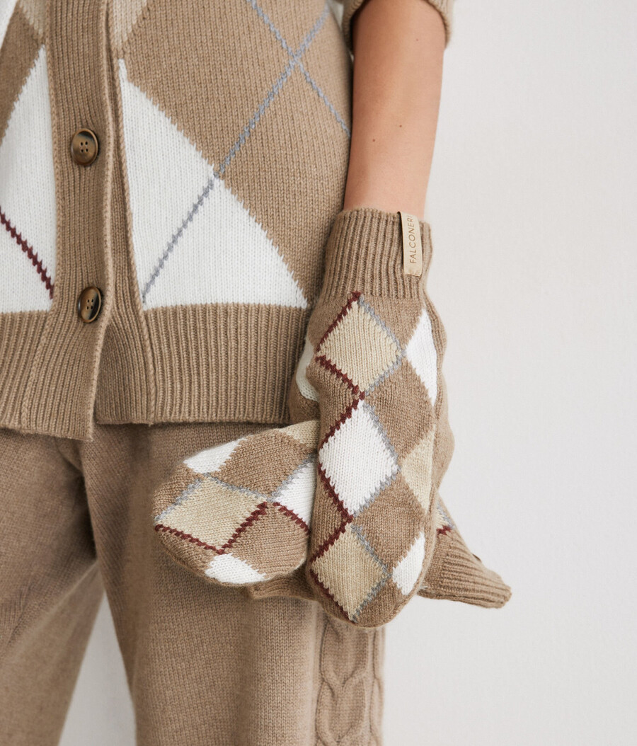 guanti in cashmere ultramorbido con diamanti
