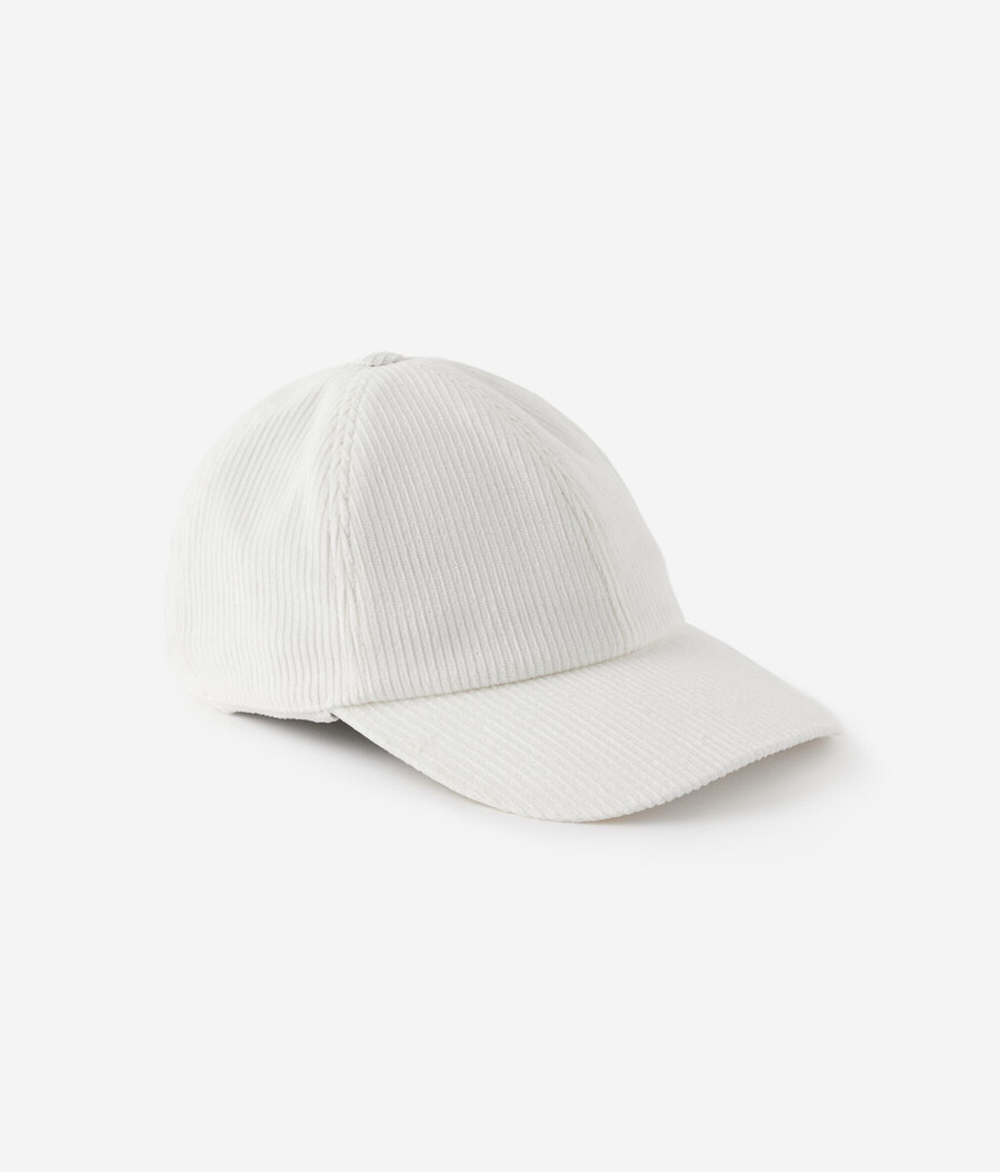 cappellino da baseball in velluto di cotone con fodera in cashmere