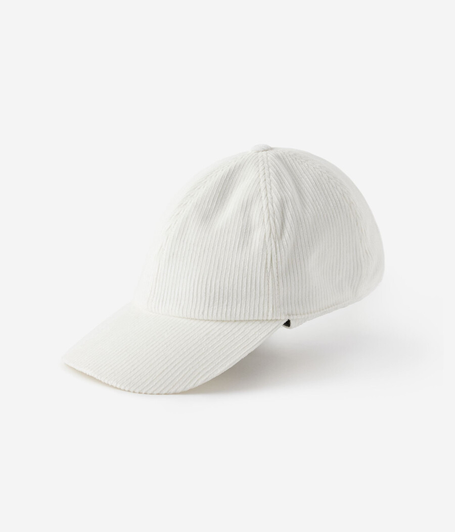cappellino da baseball in velluto di cotone con fodera in cashmere