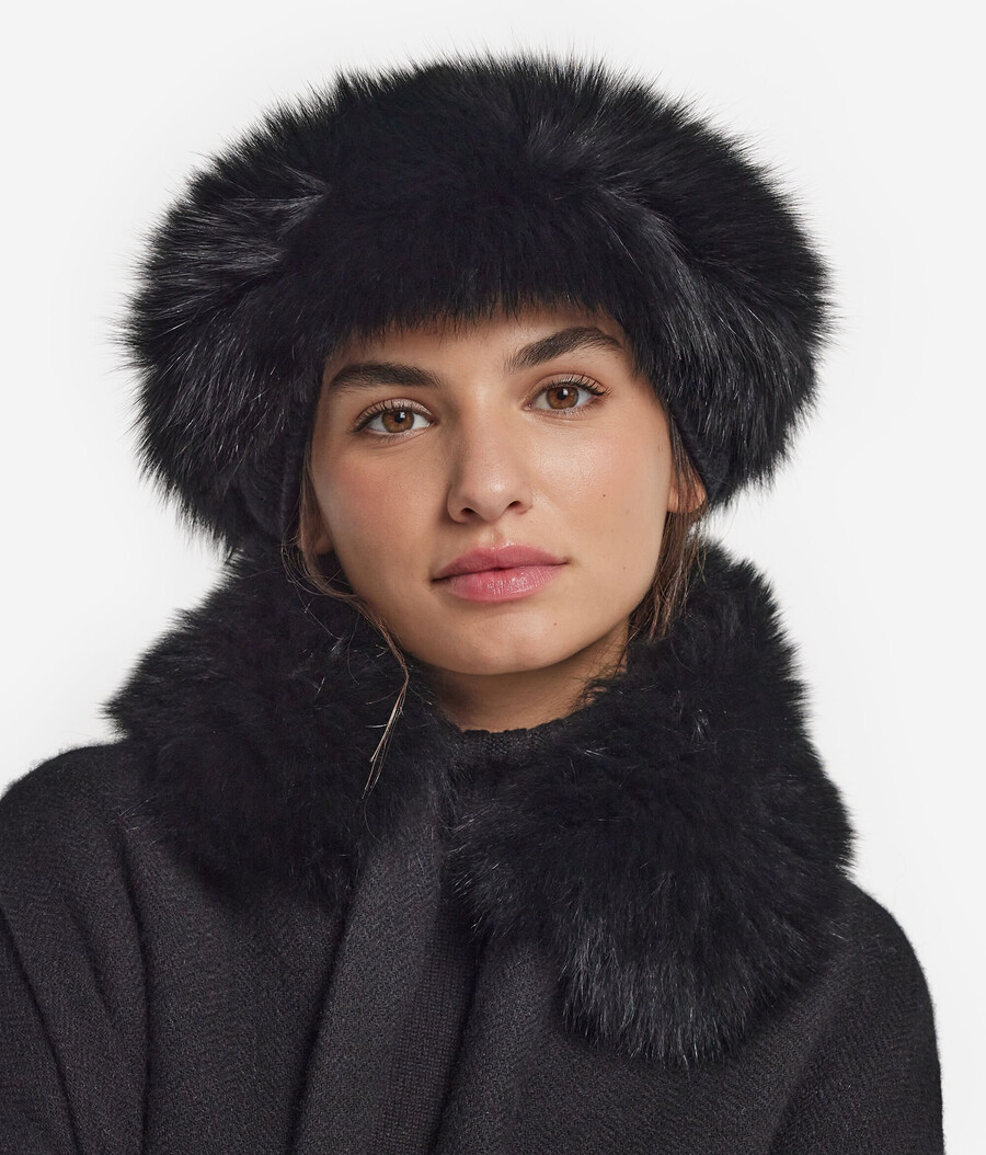cappello cosacco in cashmere e pelliccia