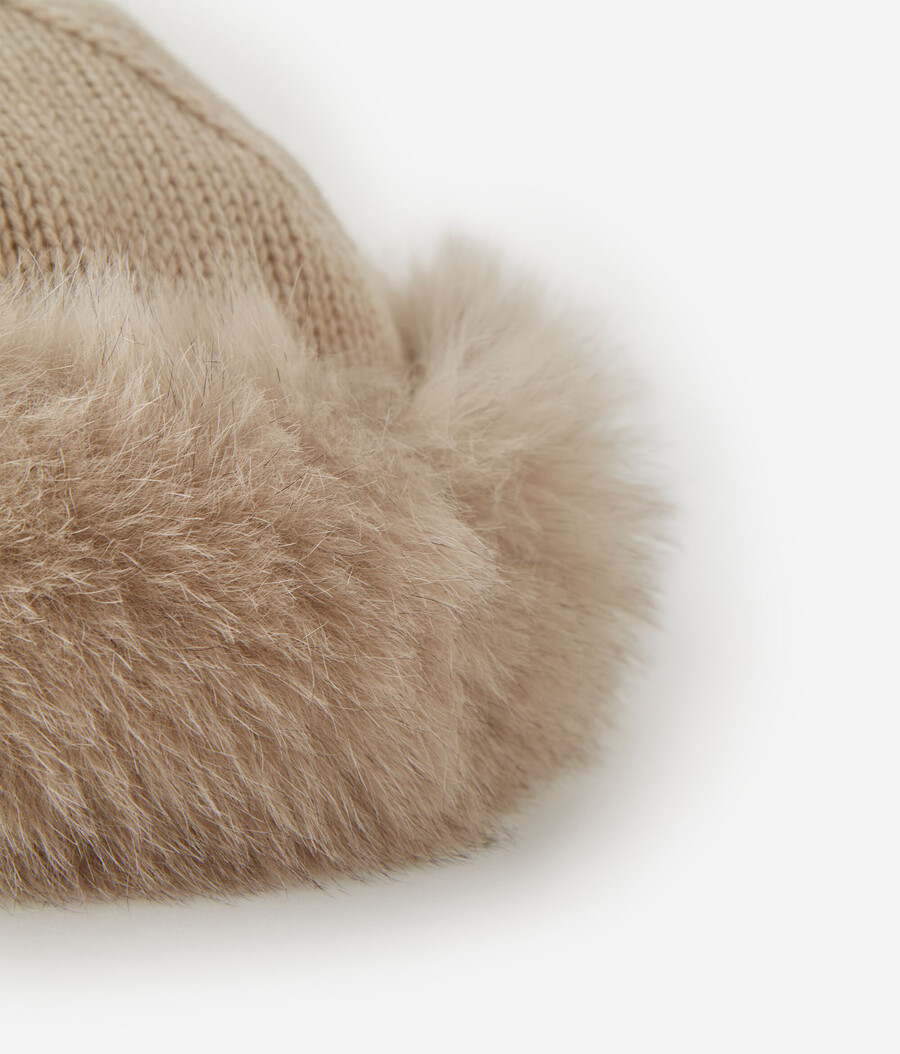 cappello cosacco in cashmere e pelliccia