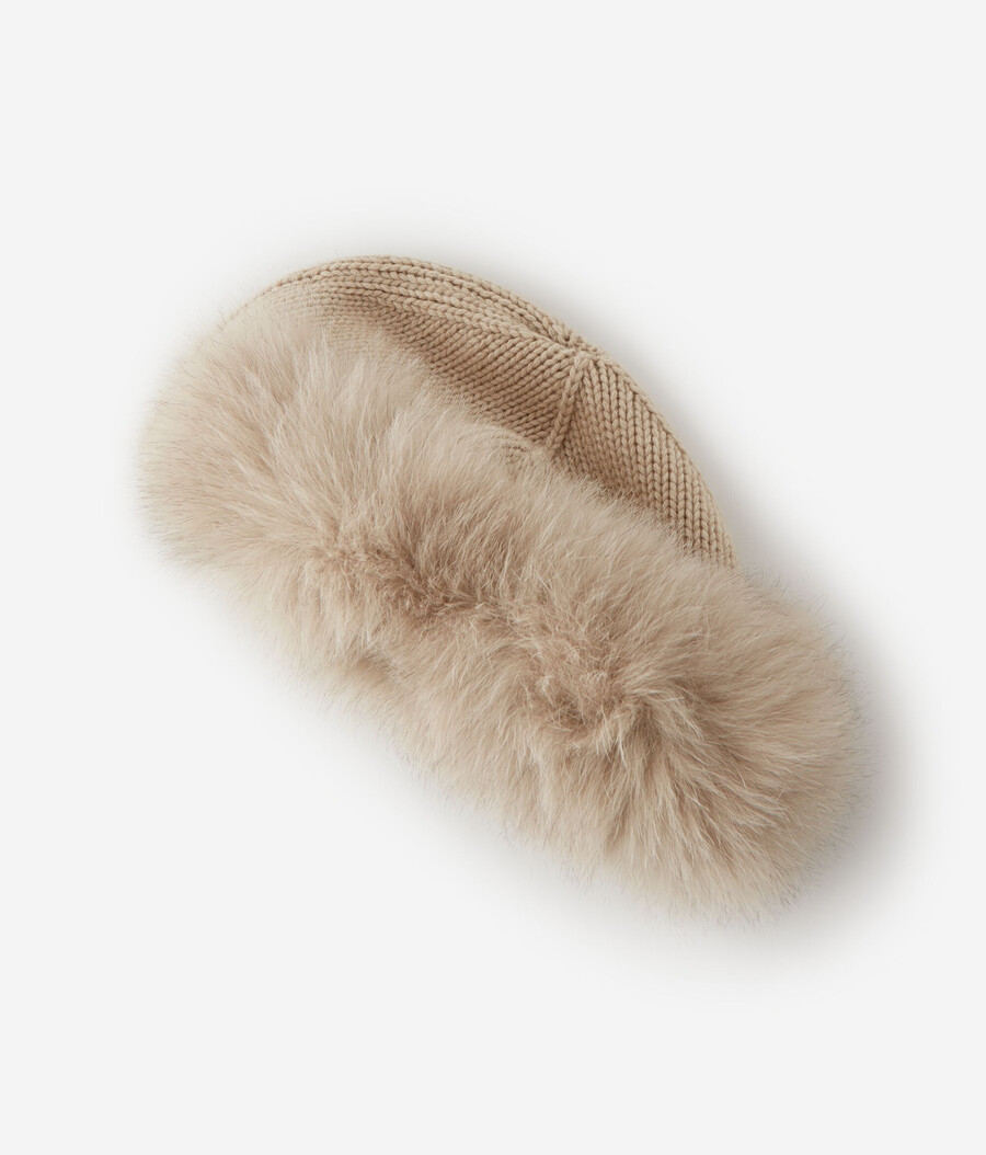 cappello cosacco in cashmere e pelliccia