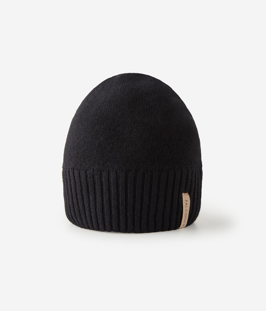 cappello a doppia costa in cashmere ultra morbido