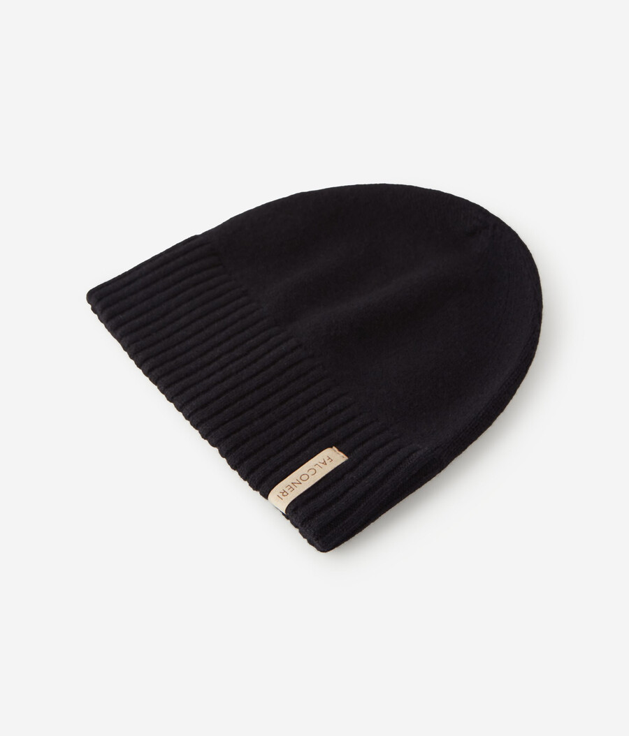 cappello a doppia costa in cashmere ultra morbido