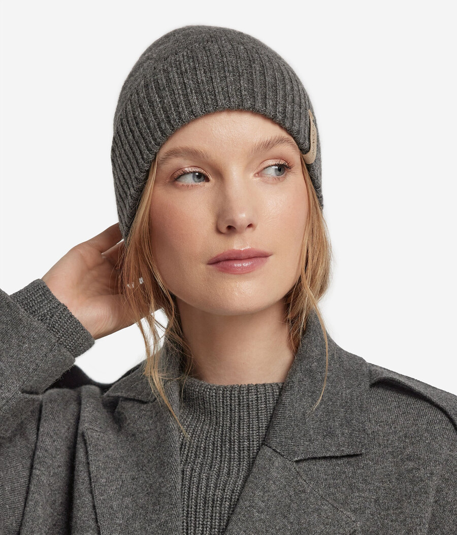 cappello a doppia costa in cashmere ultra morbido