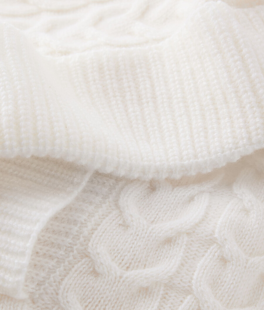 cappuccio con trama in cashmere ultra morbido