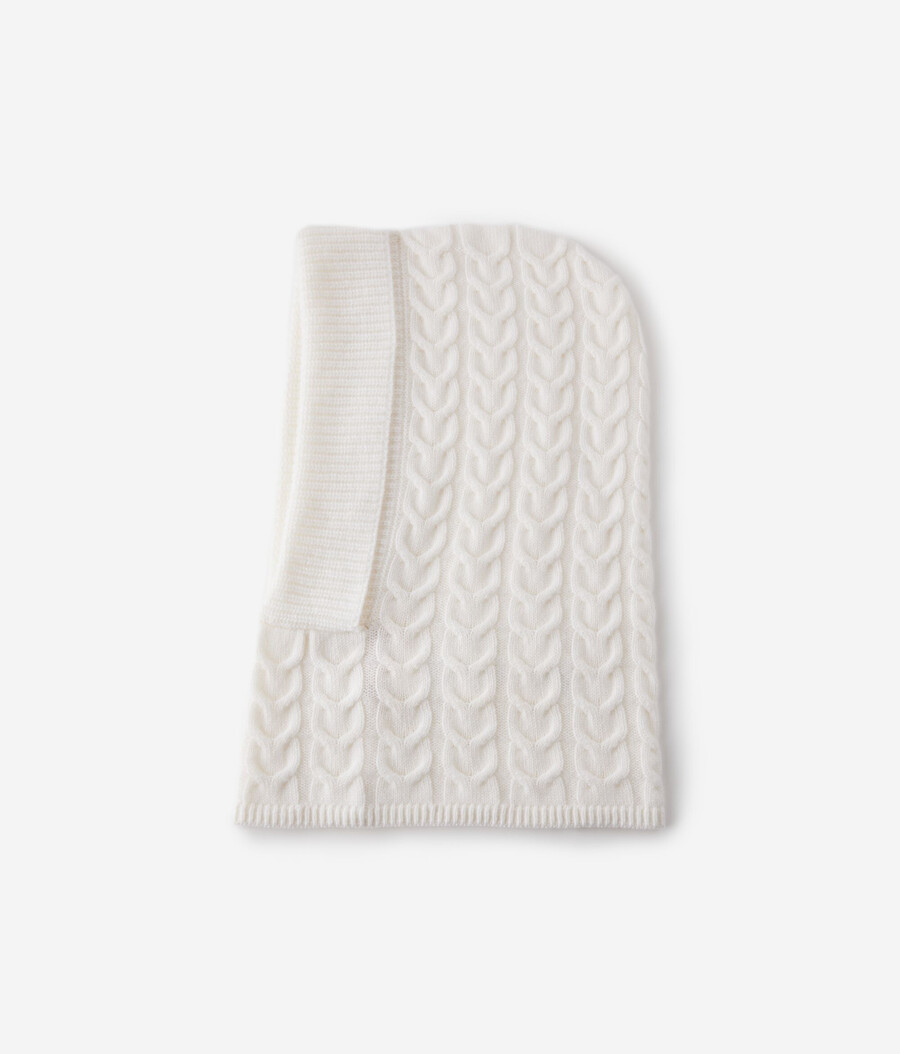 cappuccio con trama in cashmere ultra morbido