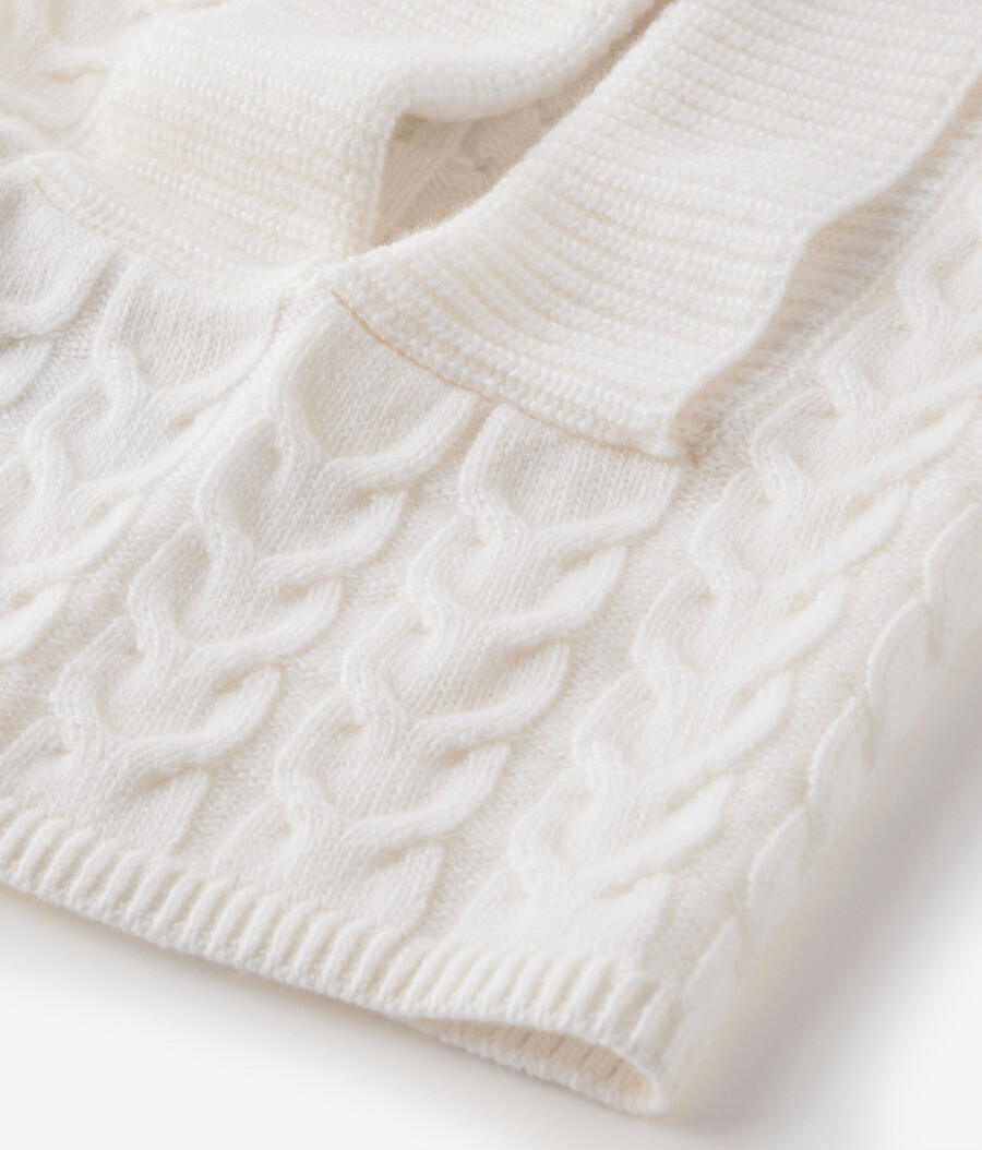 cappuccio con trama in cashmere ultra morbido