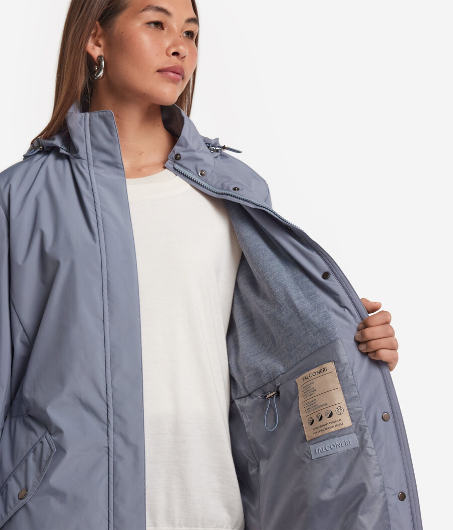 giacca tecnica lunga con coulisse