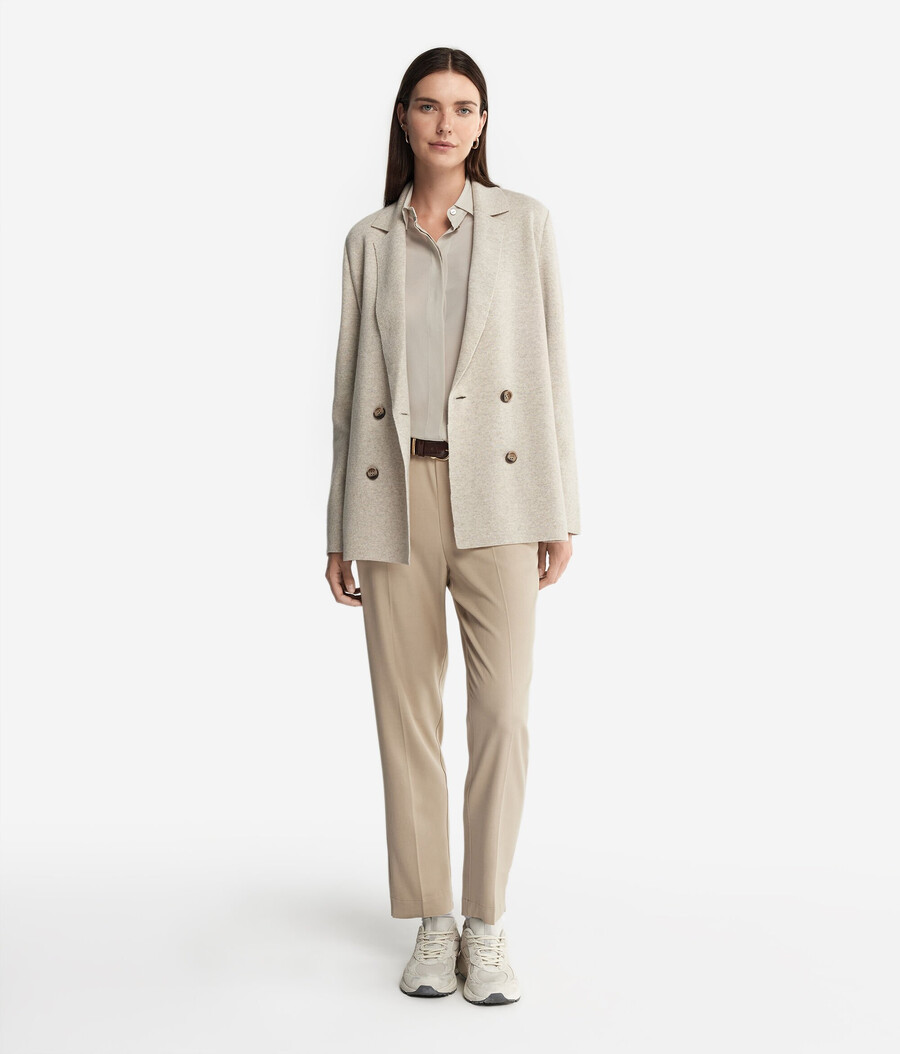 giacca doppiopetto in cashmere ultra morbido