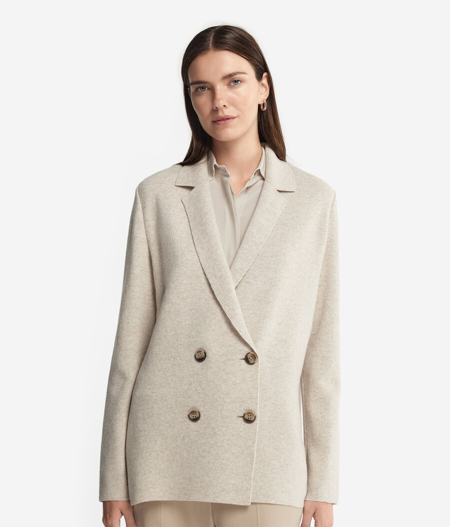 giacca doppiopetto in cashmere ultra morbido