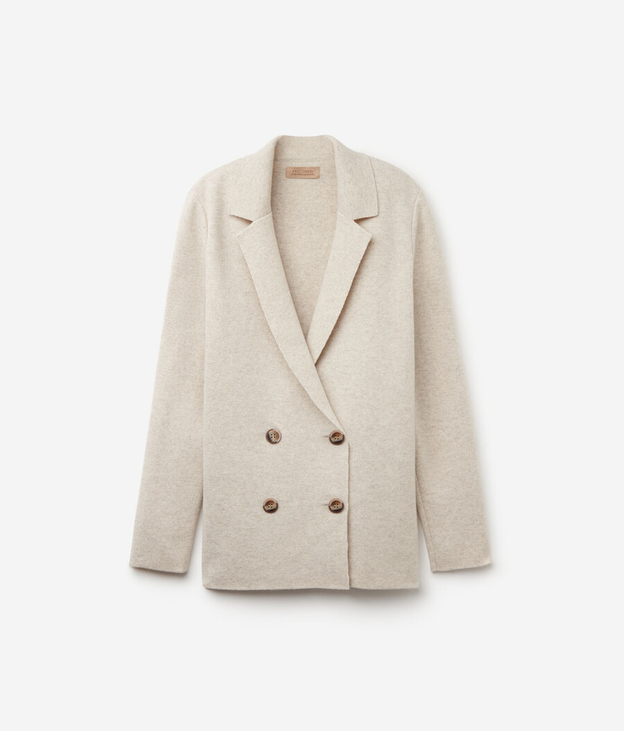 giacca doppiopetto in cashmere ultra morbido