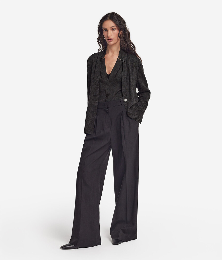 giacca reversibile in cashmere e cotone ultrafine