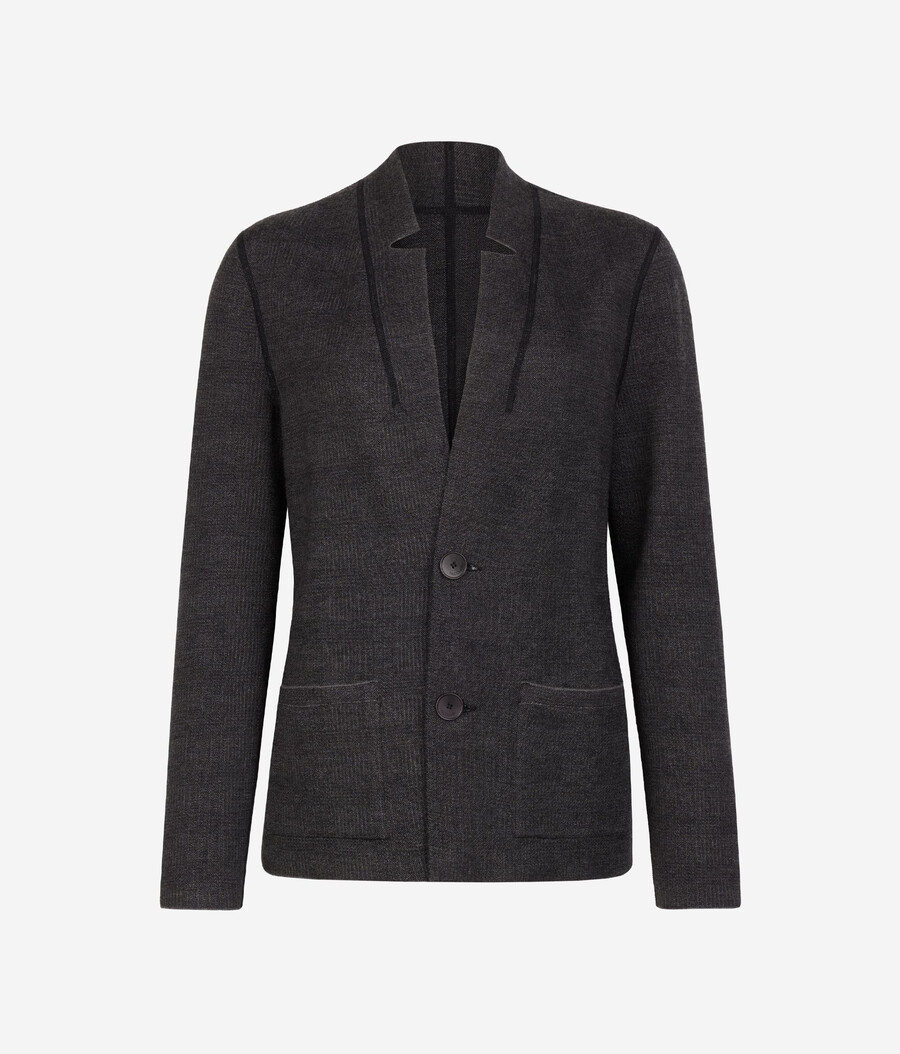 giacca reversibile in cashmere e cotone ultrafine