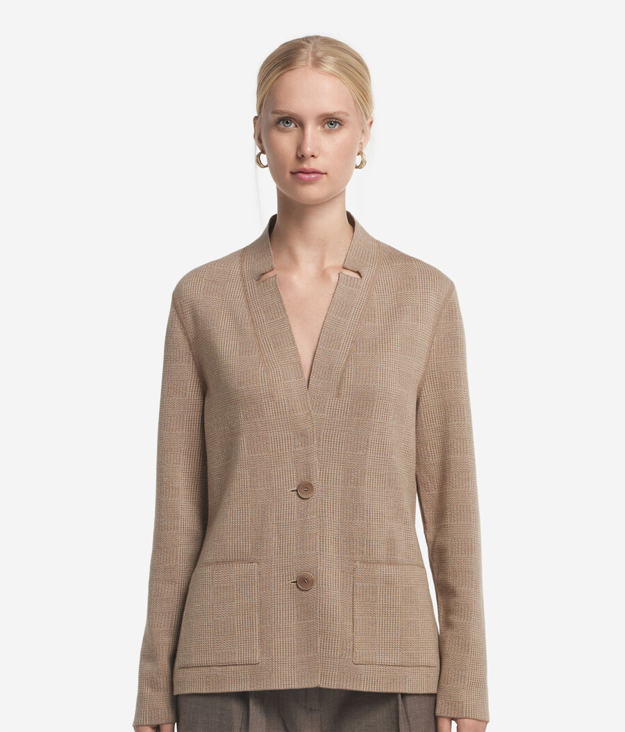 giacca reversibile in cashmere e cotone ultrafine