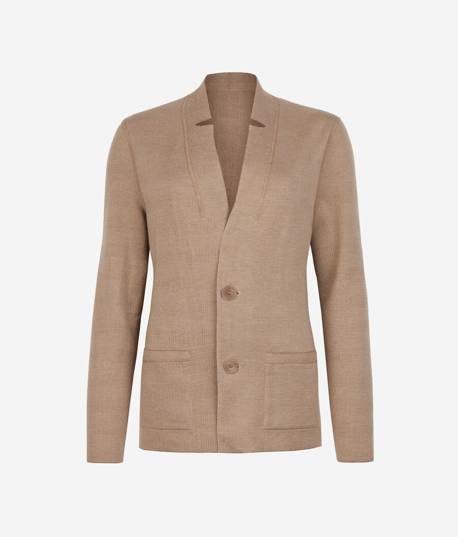 giacca reversibile in cashmere e cotone ultrafine
