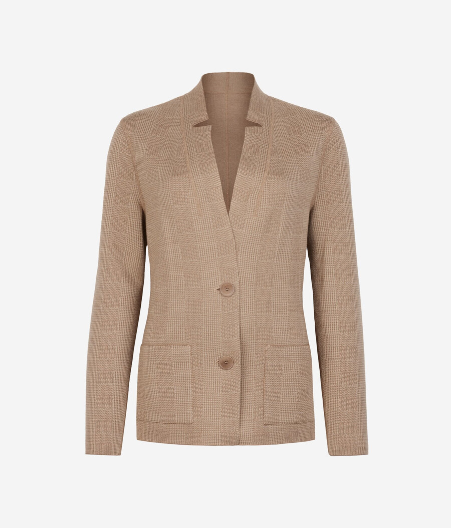 giacca reversibile in cashmere e cotone ultrafine