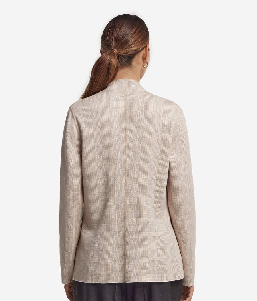 giacca reversibile in cashmere e cotone ultrafine