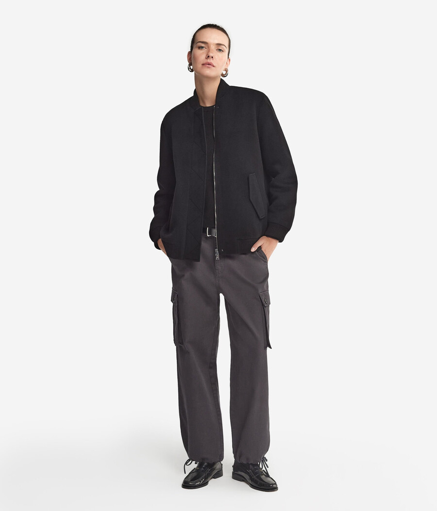 giacca bomber in cashmere