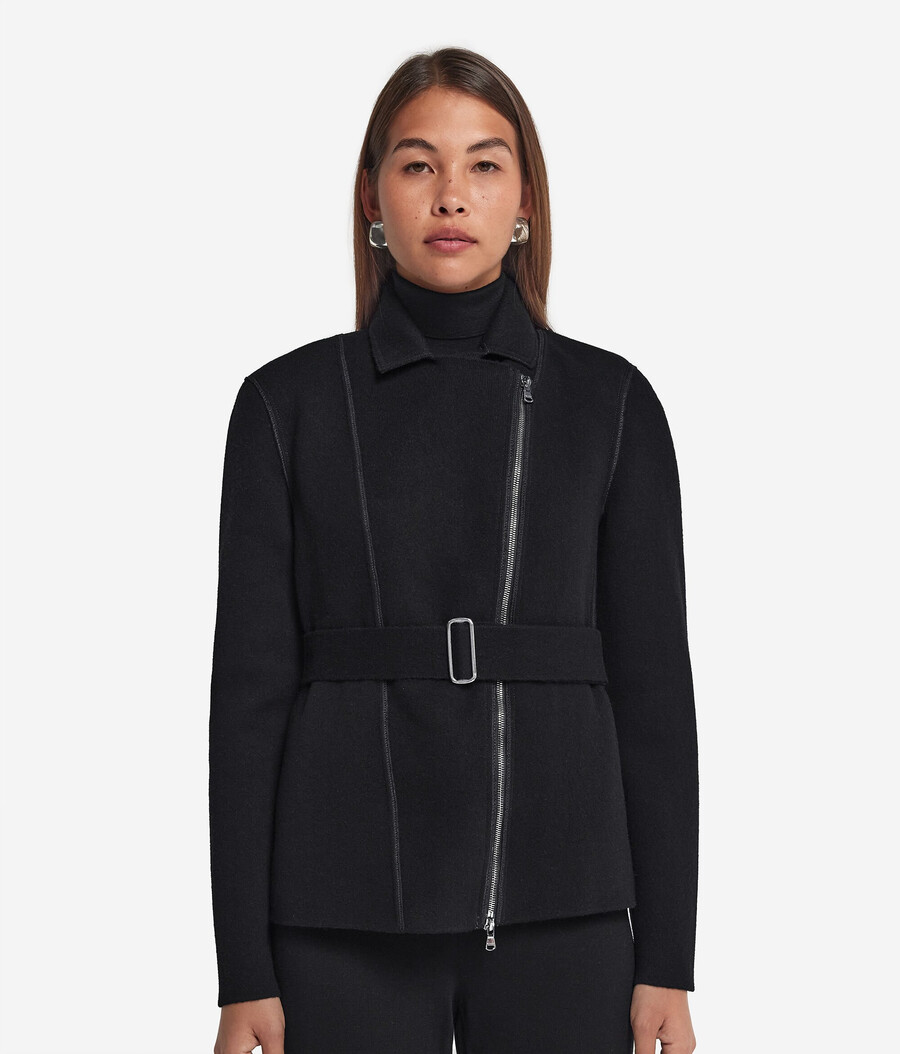 giacca biker in cashmere ultramorbido