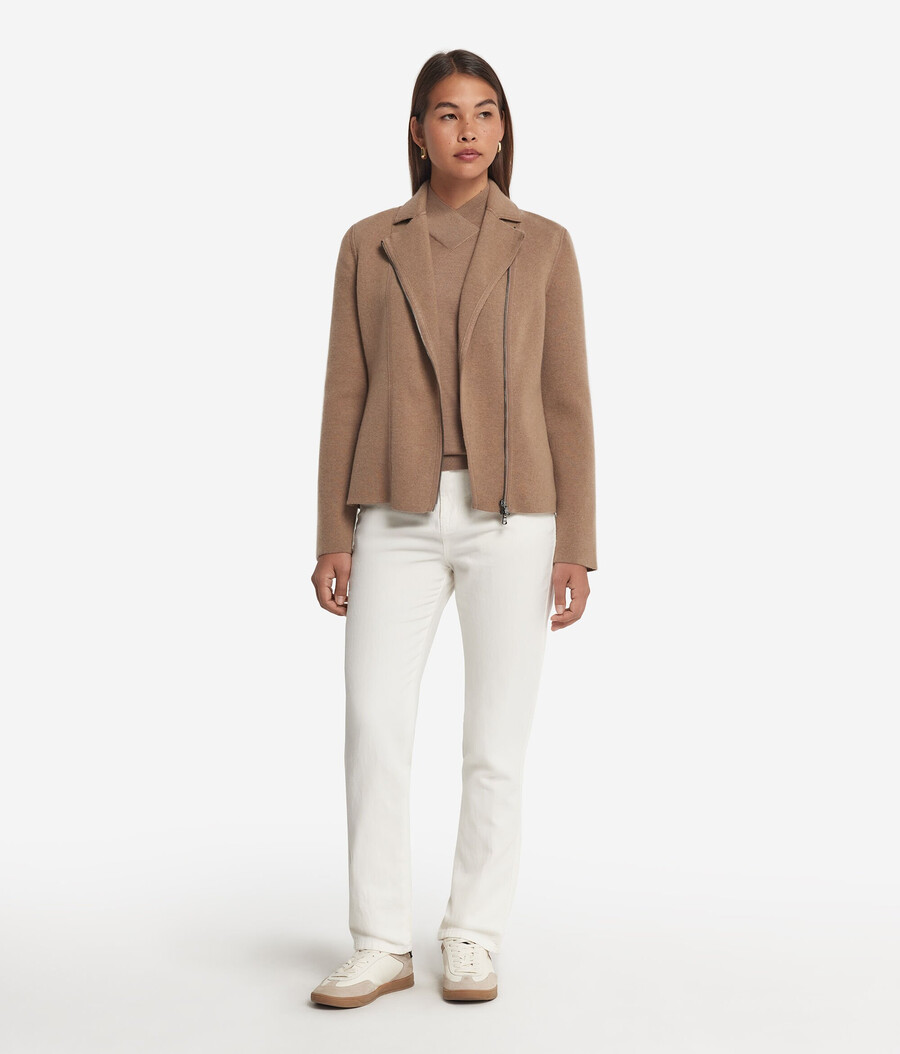 giacca biker in cashmere ultramorbido