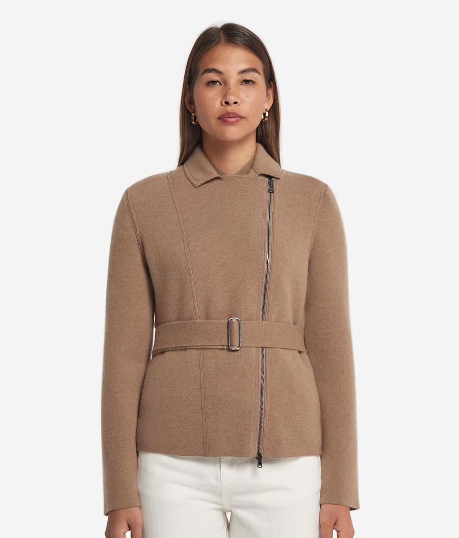 giacca biker in cashmere ultramorbido