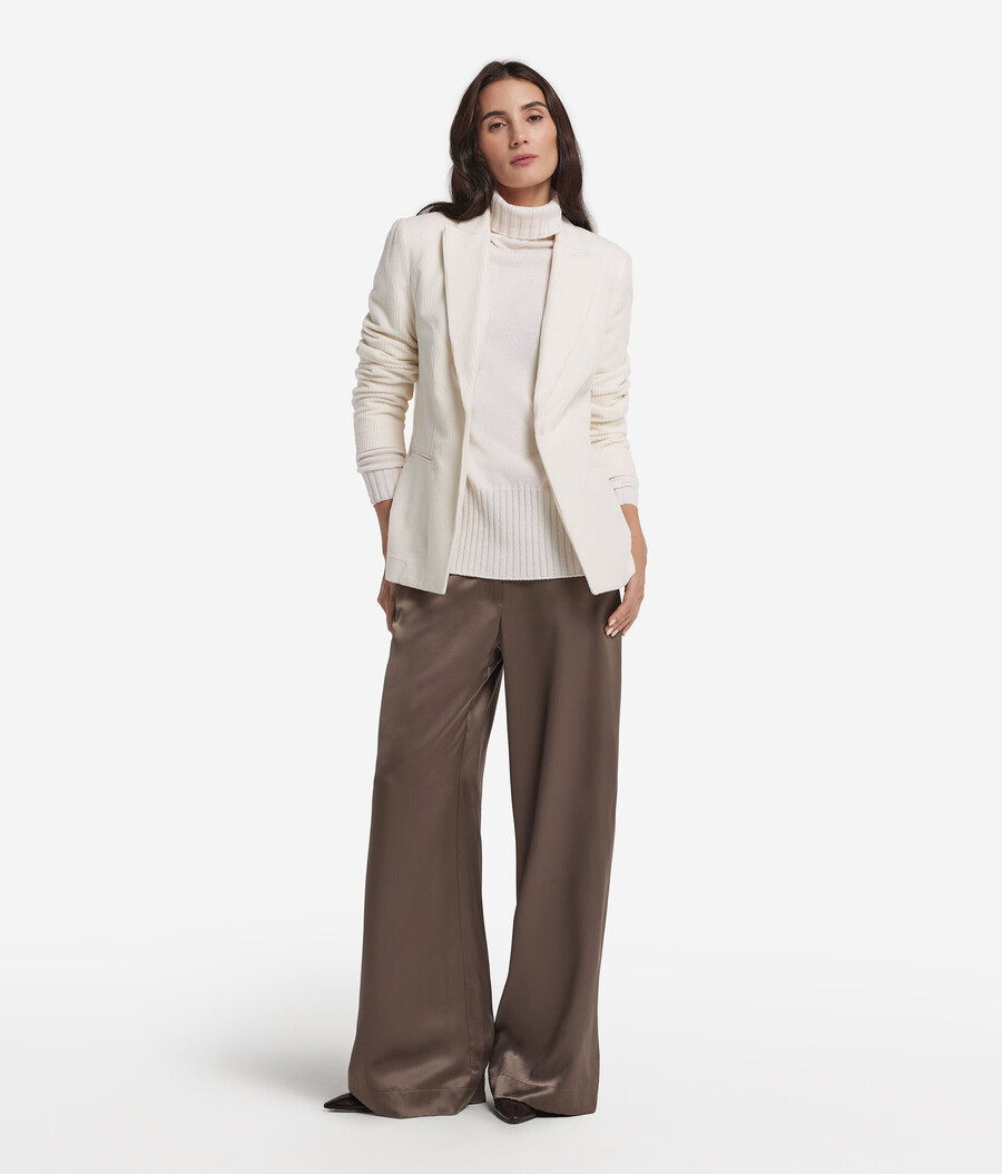giacca in velluto di lana e cashmere