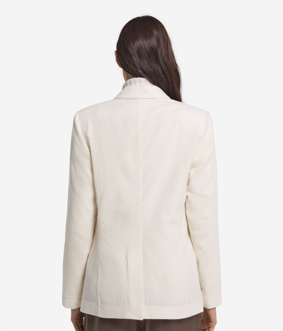 giacca in velluto di lana e cashmere