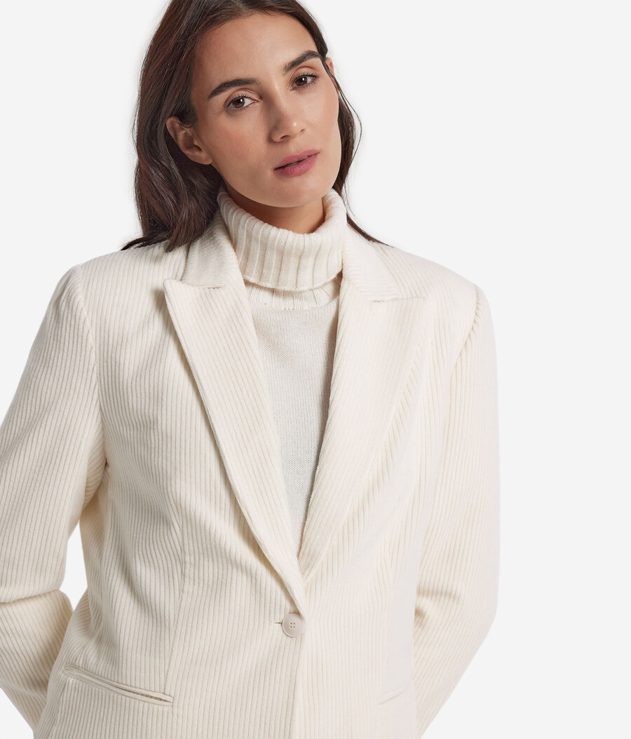 giacca in velluto di lana e cashmere