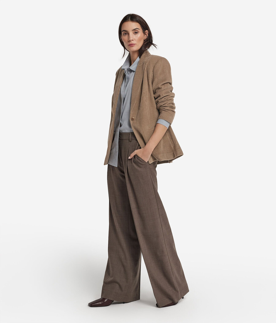 giacca in velluto di lana e cashmere