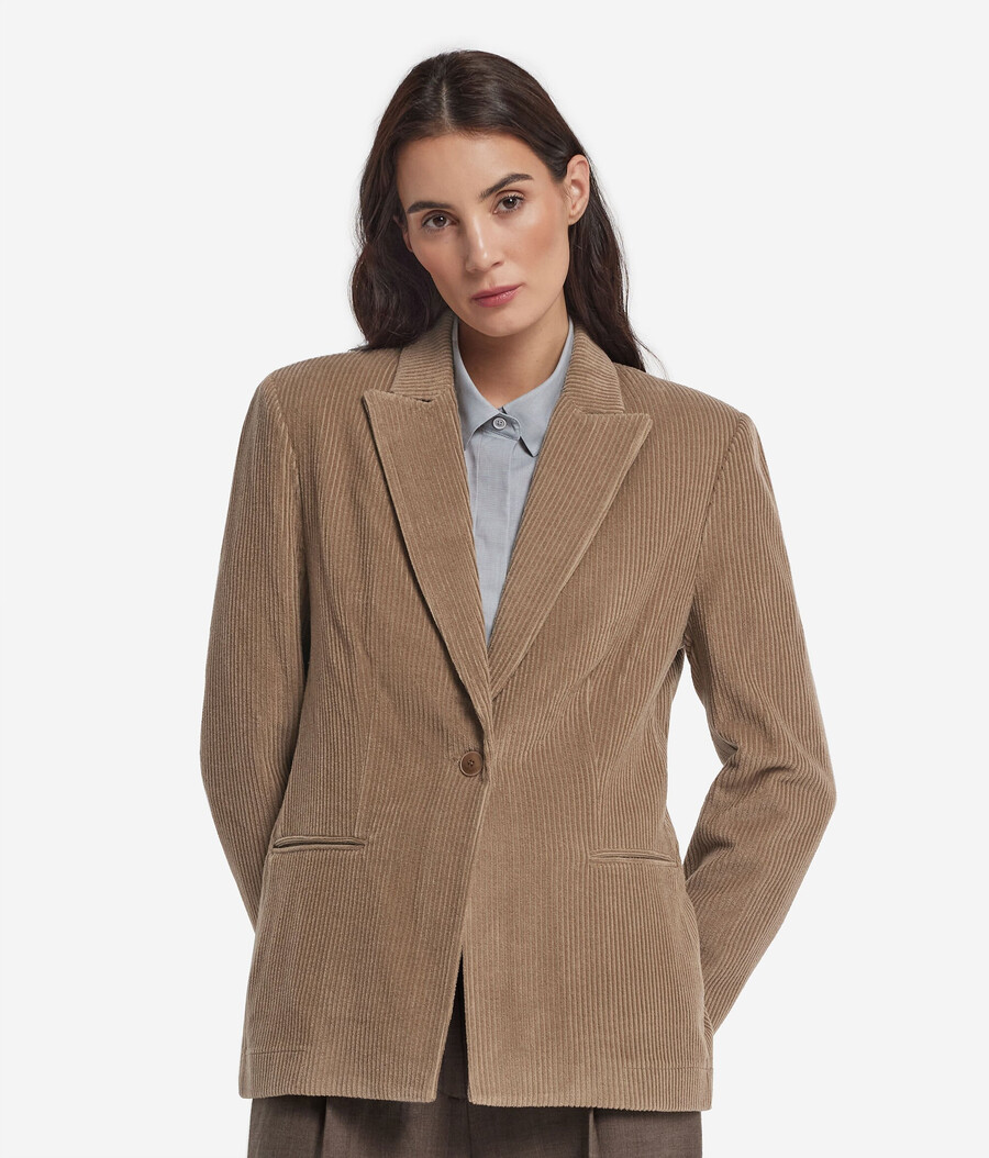 giacca in velluto di lana e cashmere