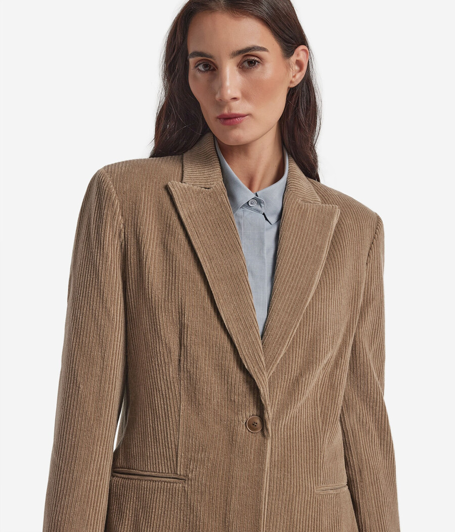 giacca in velluto di lana e cashmere