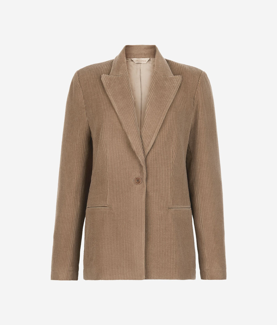 giacca in velluto di lana e cashmere