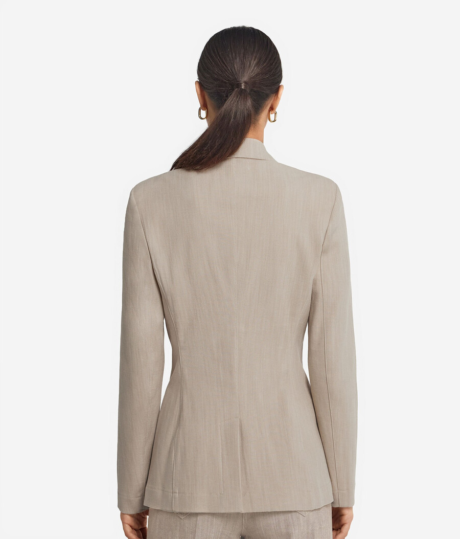 blazer monopetto in cotone