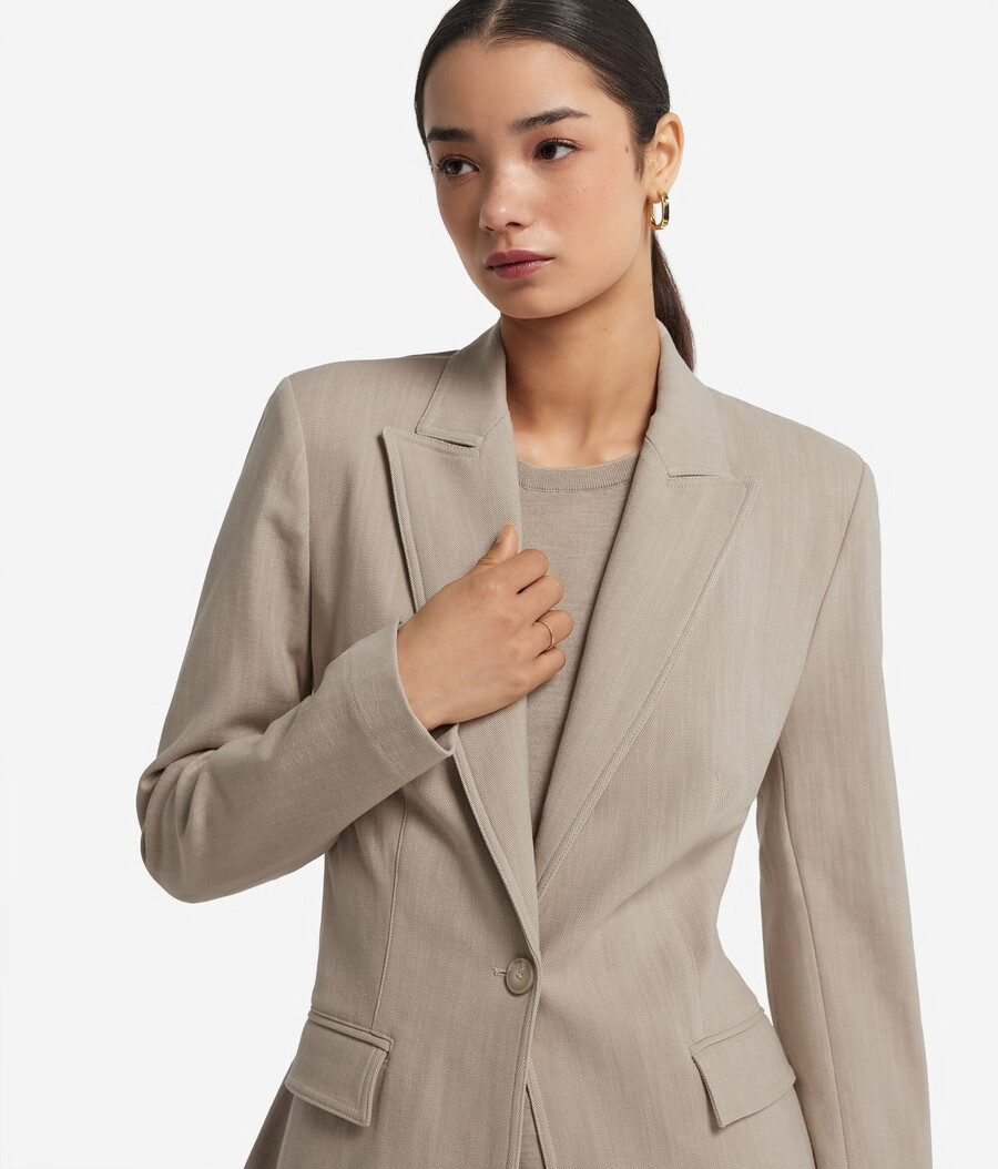 blazer monopetto in cotone