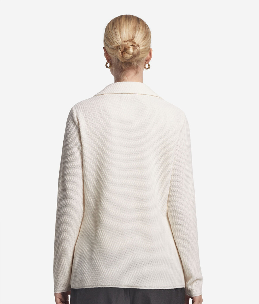 giacca in lana e cashmere con revers