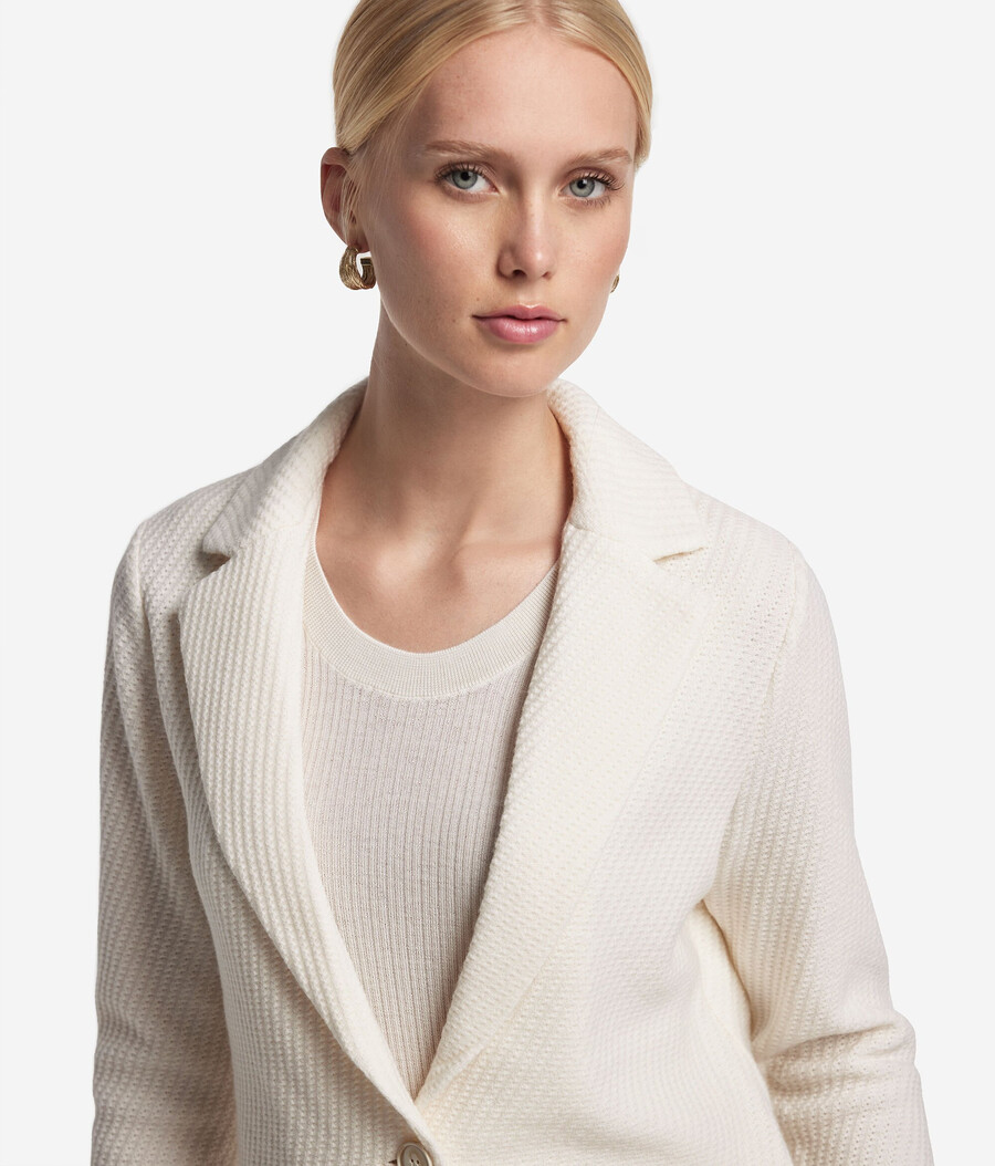 giacca in lana e cashmere con revers