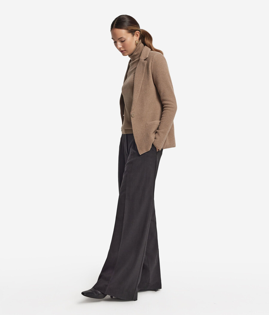 giacca in lana e cashmere con revers