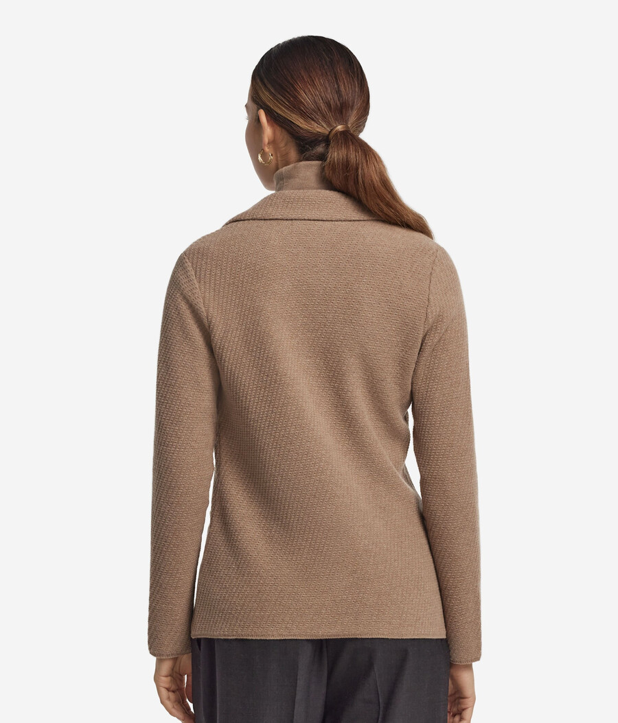 giacca in lana e cashmere con revers
