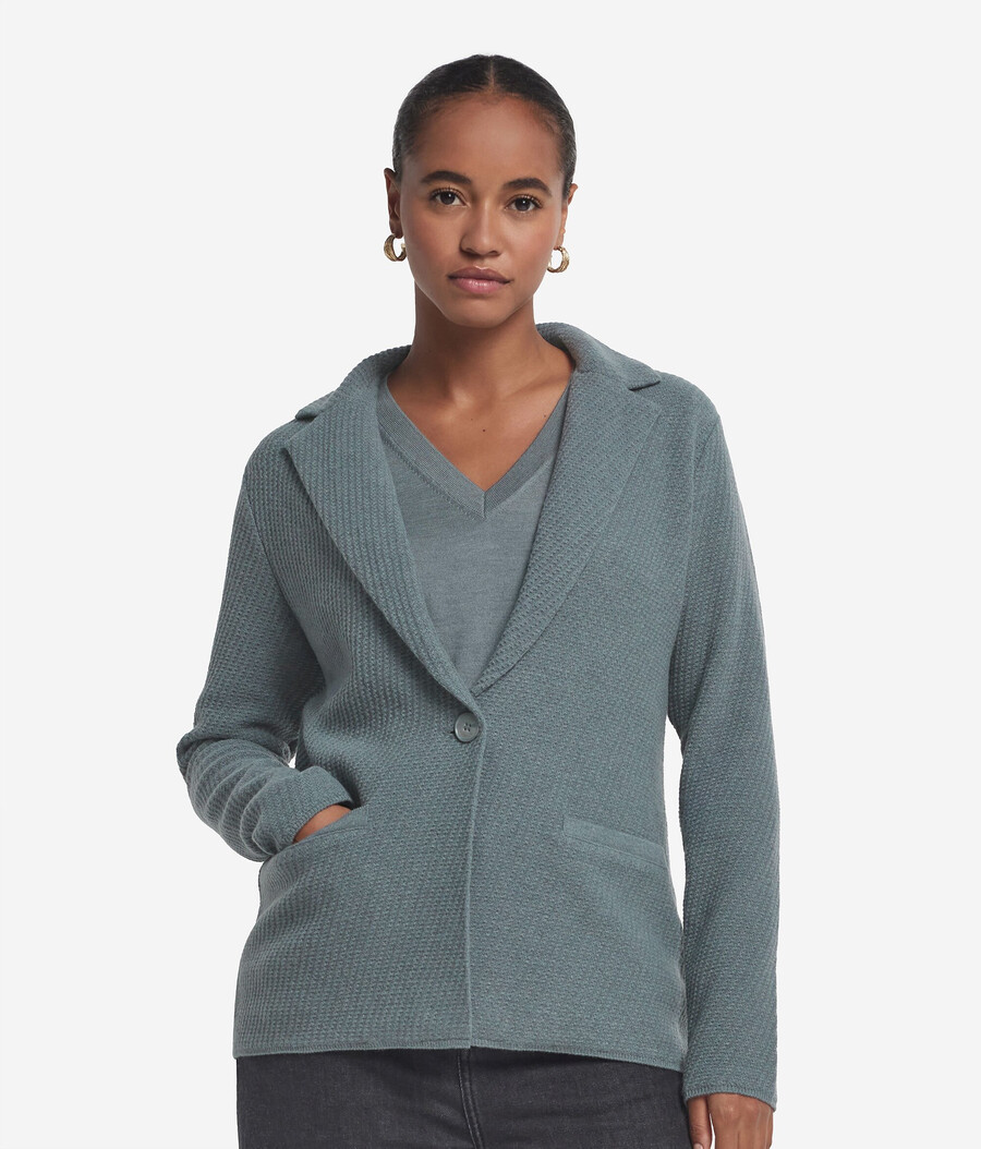 giacca in lana e cashmere con revers