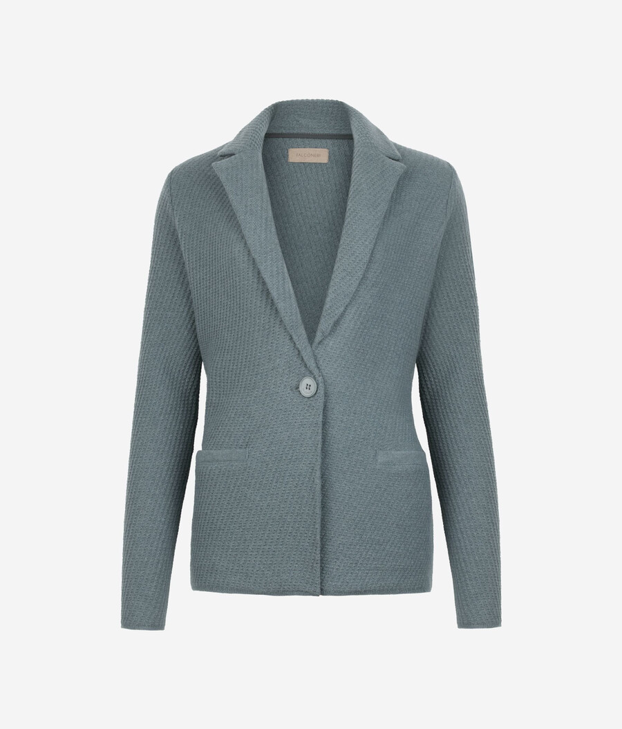 giacca in lana e cashmere con revers