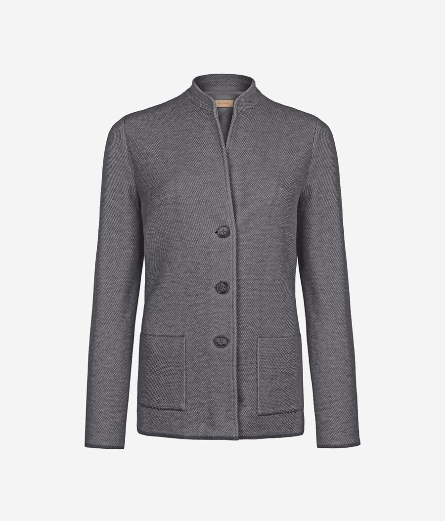 cappotto bicolore in lana e cashmere