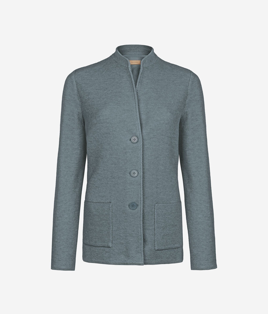 cappotto bicolore in lana e cashmere