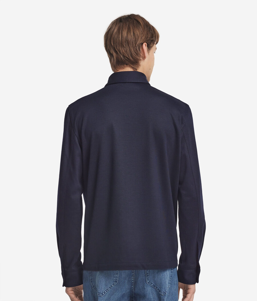 camicia in jersey di lana