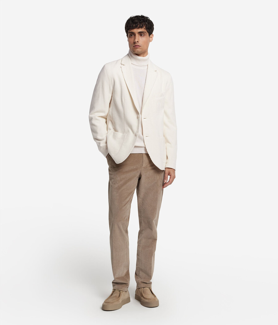 giacca in velluto di lana e cashmere