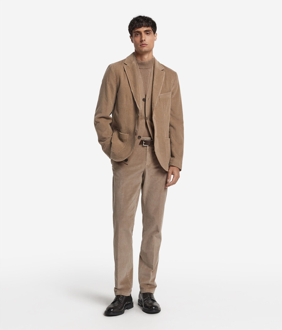 giacca in velluto di lana e cashmere