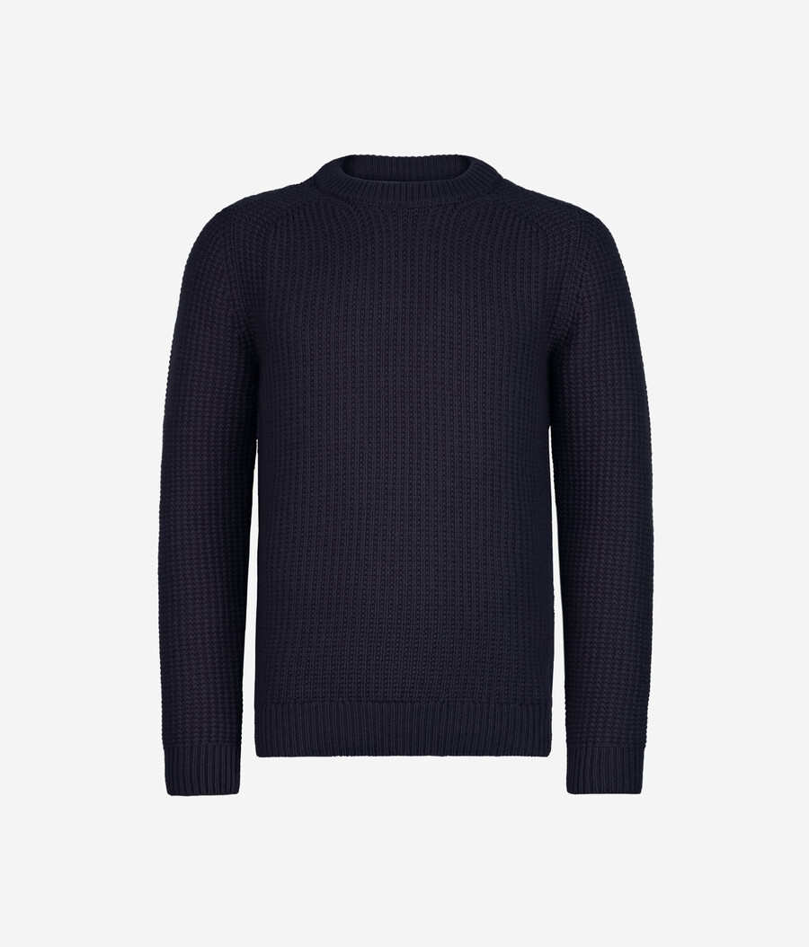 maglione girocollo in cashmere ultra morbido a coste